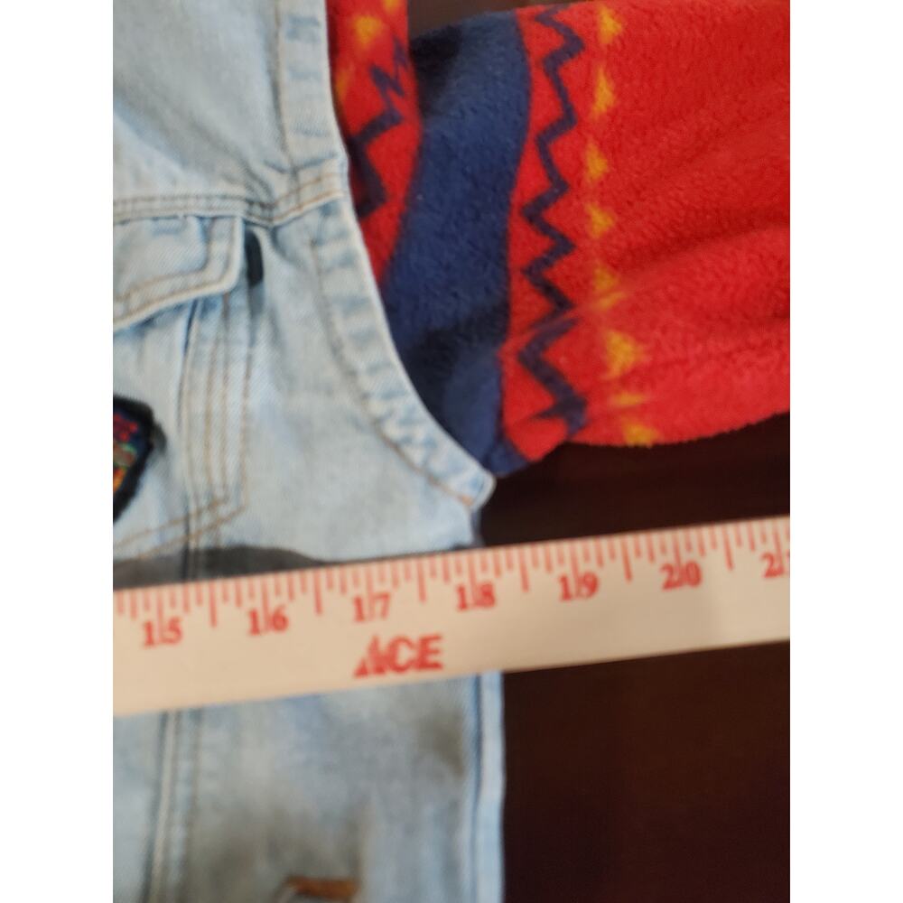Vtg 90s Bugle Boy Denim Fleece Hooded Jacket Youth Little Boy Size XL Southwest - Picture 7 of 9